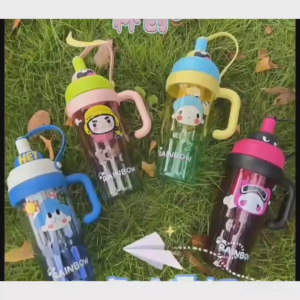 NEW BOTOL INFUSED WATER GRADASI TEMPAT AIR MINUM ANAK GAGANG ANTI BOCOR 1000ML 3776