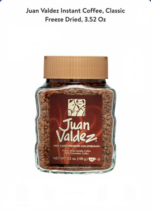 Juan Valdez 100 Colombian Classic FreezeDried Instant Coffee Lazada PH