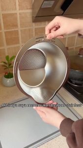 Stainless Steel SUS 304 Saringan Cuci Beras Sayuran Dan Buah Buahan Wadah Cuci Beras Alat Cuci Beras