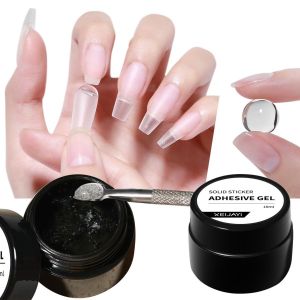 Solid False Nail Tips Gel No-Flowing Transparent Clear Adhesive Rhinestone Patch Gel Tips Nail Extension Bond UV Nail Glue