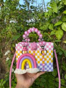 MINI FURING SULTAN Tas Anyaman Jali Selempang Mini Sudah Termasuk Gantungan