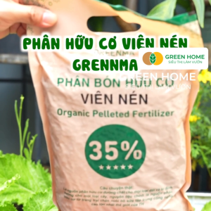 Mua 5 tặng 1 - Phân Bón Hữu Cơ Viên Nén Greenma 35% GreenHome Túi 2kg Chuyên Cho Cây Cảnh Hoa Màu Trồng Chậu