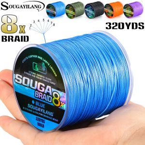 Sougayilang Braided Fishing Line 8X 320YDS Fishing Line Max Drag 100LB Multifilament PE Line for Bass Pike Carp Fishing Pesca