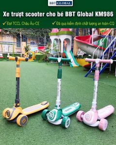 Xe trượt scooter cho bé bánh phát sáng BBT Global KM986