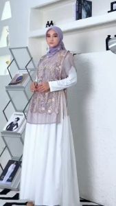 BENING JAYA KEBAYA - Outer tile garden Miranda Vest Lepas Tile Garden Renda Jepang kondangan wanita Lebaran OUTER SAJA