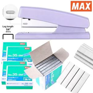 5000 Pieces Durable MAX Staples No.35 - 5M 26/6 6mm Staple Wire｜Essential Office Supplies & School Stationery for Efficient Paper Organizing Ideal for Daily Heavy - Use Scenarios SchoolSupplies