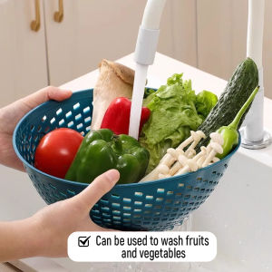 Makery【Ready in Stock】 Plastic Round Food Cover Mesh Cover Multifunctional Colorful Drain Fruit Plate 1 Piece