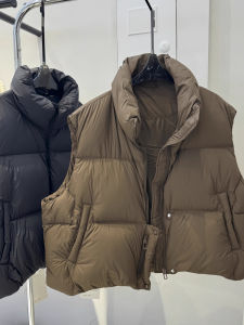 Warm Thickened down Cotton Vest Womens Autumn Winter New Style Loose Slimming Stand Collar Jacket Outerwear Fashionable