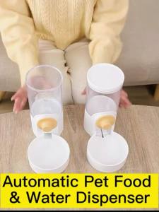 new tepy Hanging Automatic Pet Food Feeder/Water Dispenser Gravity Cat Auto Feeder Waterer Set With Container Bowl For Cage