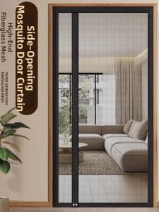 COLOR BLOCK PARTY | Anti-mosquito Door Curtain with Magnetic Closure Ventilation Privacy Side Open No-drill Mesh