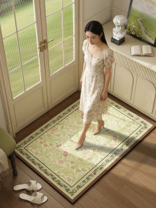 Vintage Green Floral Doormat