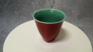 Premium Porcelain Tea Cup 高端故宫红-松石绿-有方茶杯