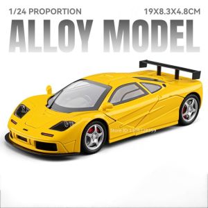 MAKEDA | 1:24 SENNA LM Model Supercar Toys Alloy Diecast Rubber Tires Doors Opened Front Wheel Steering Toy Sports Cars Festival Gifts