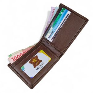 Dompet Mini Pria Kecil 100% Kulit Lipat Minimalis Tipis