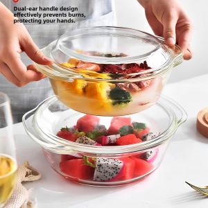 Jiaxun | Heat-Resistant Cover Glass Large Bowl