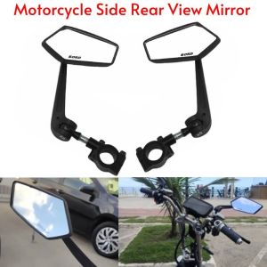 Motorcycle Mirrors Handlebar HD Wide Angle Adjustable Rear View Mirrors For Honda Scooter E-bike Universal Bicycle Side Mirror