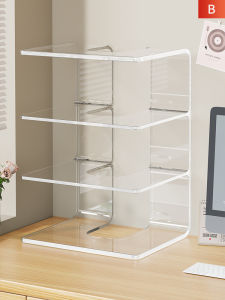 Transparent Acrylic Multilevel Bookstand Storage Organizer