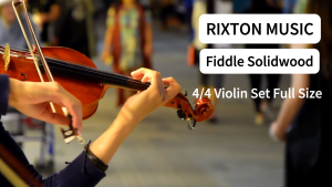 RIXTON Violin for Beginners StudentsAcoustic Violin 4/4Full Size ViolinViolin Kit with CaseBow Rosin(Natural)Child FiddleLearners Age 11+(Violin 4/4 Full Set)