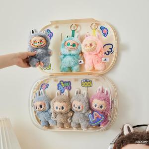 Wall-Mounted Display Rack Storage Box Figure Holder Transparent Dust-Proof No-Punching Required Ideal for Living Room Organization