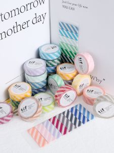 Dotted Grid Basic Colorful Washi Tape Rolls