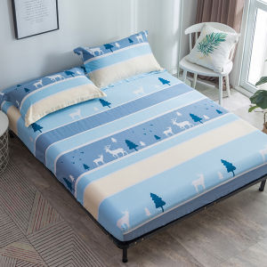 Milana Pure Cotton Bedding Single Piece Mattress Protector Cover 1.5 Meter Bed Canopy Durable Plant Floral Design Bed Skirt