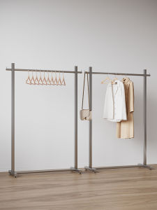 Stainless Steel Landed Display Rack Clothing Store Special Womens Clothing Shop Hang Clothes Rod Exhibition Stand Props