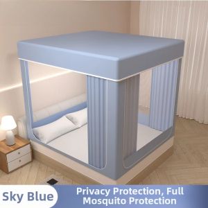 Sun Protection Dust Prevention Bed Canopy with Tent Frame