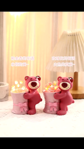 Bộ Mô Hình 6 Nhân Vật Gấu Dâu Lotso Đáng Yêu Cute Cao 8cm Decor Trang Trí Phòng Ngủ Quà Tặng Sinh Nhật