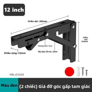 2 Chiếc Thép Không Gỉ Chịu Lực Cao Gấp Gọn Kệ Chân Đế Có Thể Gập Lại Treo Tường Lưu Trữ Cho Bàn Ghế Tiết Kiệm Không Gian DIY