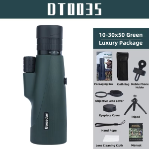 10-30x50mm Zoom Monocular Telescope with Bak4 Prism - Long Range Scope for Hunting Camping Hiking & Outdoor Adventures