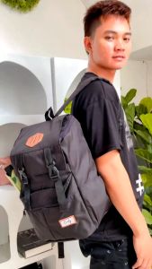 BISA COD tas ransel pria cowok anak dewasa sekolah kantor backpack gesper tutup kanvas cordura murah