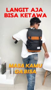 Tas Ransel Backpack Punggung Laptop Pria Cowok Premium Cordura Kuat Awet BA 456 Hitam