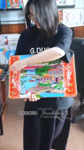 Khung tranh phòng thờ Tranh phòng thờ cửu huyền thất tổ báo ân tổ tiên tráng gương treo tường CHQC60