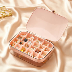 Jewelry Storage Box Earring Necklace Clip Organizer Anti-Oxidation Plastic Box for Bedroom Use North Europe Style Pure Color