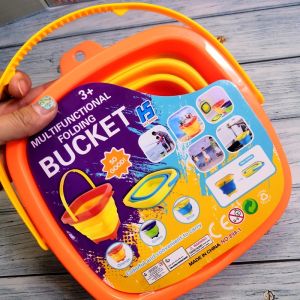 Xô Nước Silicon Gấp Di Động Cho Trẻ Em Đi Biển Màu Cát Chơi Đồ Chơi Nước Đào Du Lịch Màu Cát Xô Nước Cho Trẻ Em