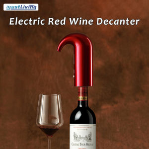 JustLiving เครื่องเติมอากาศไวน์ไฟฟ้าไวน์ไฟฟ้าและปั๊มเครื่องกดไวน์แบบอัตโนมัติอัจฉริยะหลายตัวกรองอัตโนมัติเครื่องกดไวน์แบบอัตโนมัติพลาสติกไฟฟ้ารินรินน้ำหยดปั๊มกระบอกน้ำแบบพกพาชาร์จไฟได้