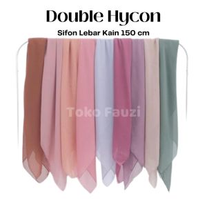 2m Kain Sifon Fine Double Hycon Meteran Lebar 150cm Bahan Jilbab Segi Empat Bahan Furing Gamis Halus Lembut Ringan Transparan