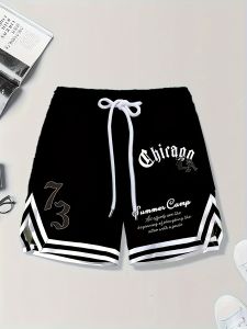 Summer 2025 new 3D digital printed digital 73 pattern casual fashionable soft comfortable and lightweight mens shorts