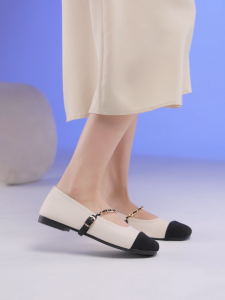 YOTO French-Inspired Mary Jane Loafers For Women Adjustable Chain-Strap Soft-Sole Flat Doll Shoes