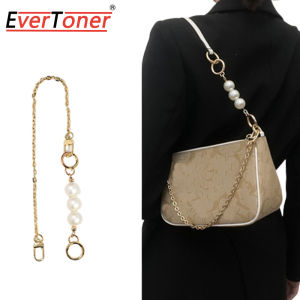 EverToner Pearl Purse Chain Strap For Crossbody Bag Chain Strap Handbag Chain Replacement Leather Shoulder Bag Chain Strap Bag DIY Accessories