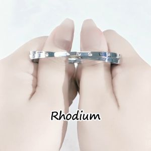 SO SEOUL Roman Numeral Intertwine Encrusted Diamond Simulant Rhodium/Rose Gold Side Hinged Bangle