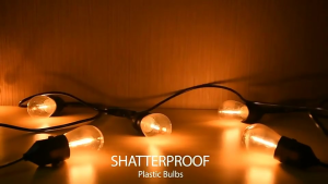 Powdeom Lampu Solar String S14 Tiger Raya dengan Remote Pintar | 15M Anti Pecah Kalis Air | Panel Solar Berprestasi Tinggi | Lampu Patio Tahan Cuaca