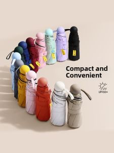 OUKUMAN | Sun UV Protection Mini Compact 5-Fold Umbrella