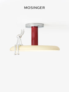Cute Rabbit Design Cream Color Pendant Light