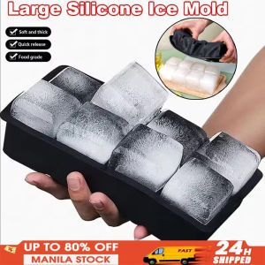 4/6/8/15Grids Silicone Square Mold Large Size Square Ice Cube Tray Mold Ice Cube Trays Mold with Lid DIY Ice Cube Maker Non-toxic Durable Bar Pub Wine Ice Blocks Maker