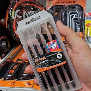 Mũi khoan đa năng Kapusi bộ 5 mũi thép đen khoan sắt kính thủy tinh gạch men đá gốm dụng cụ sửa chữa Kako store. Tặng găng tay bảo hộ kháng dầu