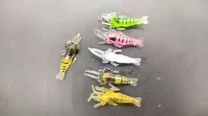 3PCS False Simulated Shrimp Baits Glow With Hook And Fishy Soft Shrimp Simulated Shrimp Baits