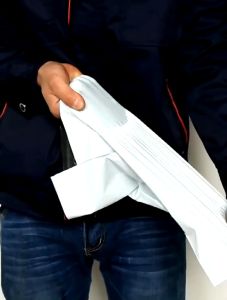 Thickness 0.11mm White Packing Parcel Plastic Flyer Courier Bag Without Pocket