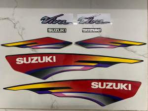 Bộ tem Suzuki Viva màu đen đời 99 hàng nhập Thái Lan 3 lớp chất lượng cao dành trang trí riêng cho dòng xe này tem màu sắc cực đẹp và bềngiá bán cực tốt bán lẻ như bán sỉ