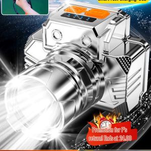 【Long-range Lighting】High-brightness Headlamp/Headlamp Super Bright Light High-capacity Battery Extremely Bright/Long-Range Super Bright Head-Mounted Strong Light Headlight Rechargable Outdoor Sports Headlamp